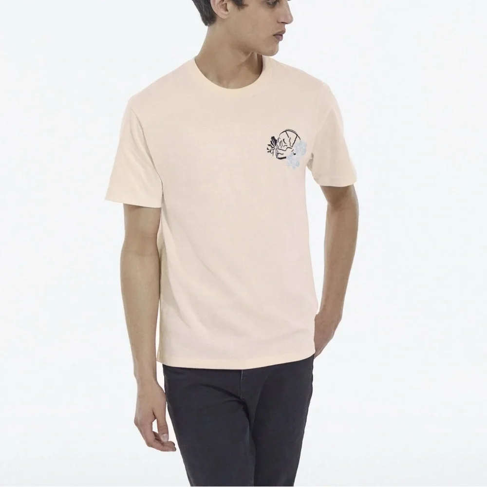 The Kooples 100% Cotton Pink Embroidered Skull T-Shirt Size L - Picture 9 of 9